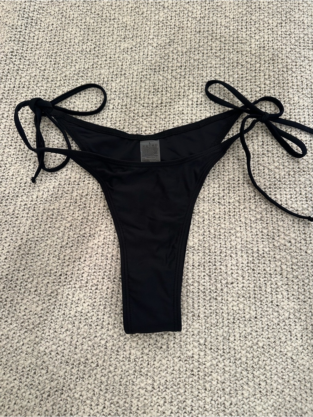 Classic Black Tie-Side Bikini Bottom